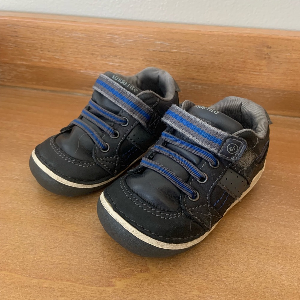 Stride Rite Black and Blue Shoes